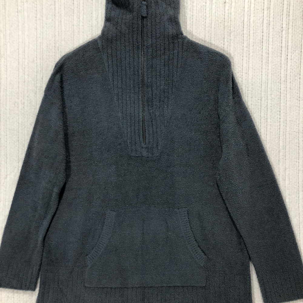 Barefoot Dreams‎ CozyChic Lite Quarter Zip Pullover Sweater Gray Size M